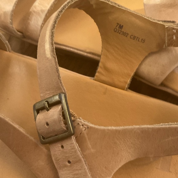 Korks by Kork Ease-Tiffani Low Platform Sandal leather strappy beige tan. Size 7 - Picture 5 of 8